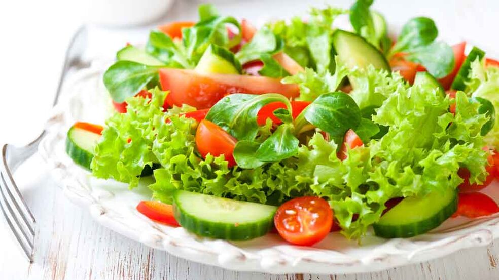 saladas de vegetais frescos para perda de peso